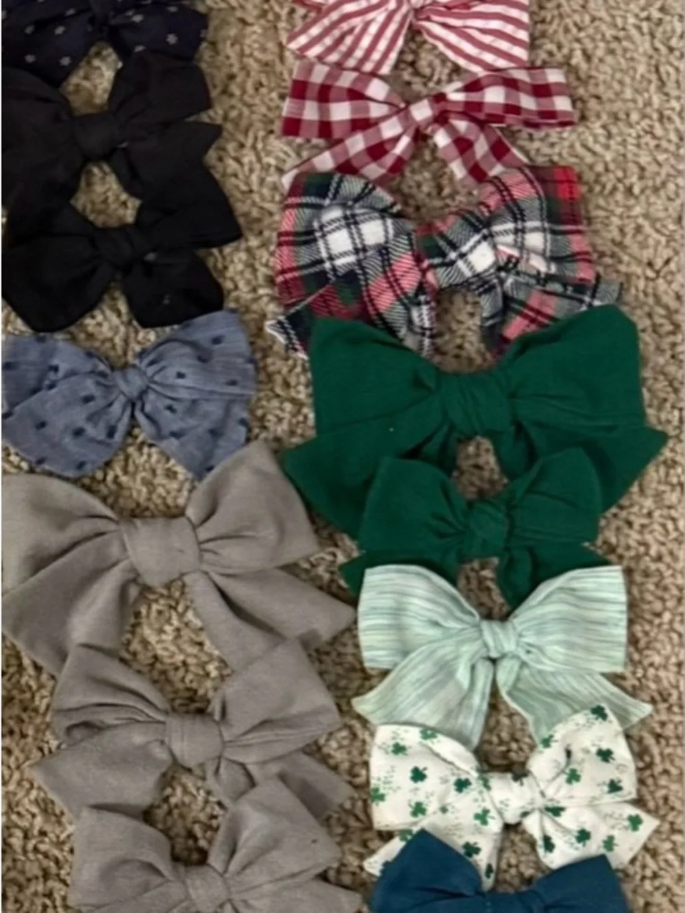 Girls Multi-Color Bow Hair Clip Set - Pack of Assorted Kids Accessories